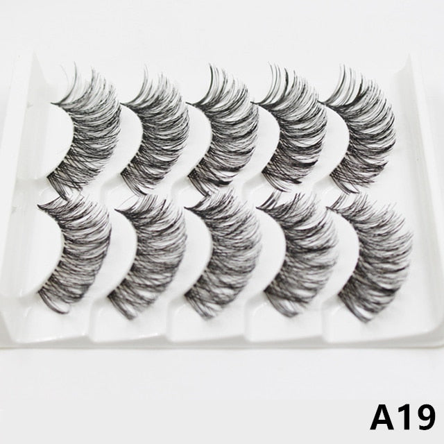 Mink eyelashes 5 pairs of handmade 3d mink lashes