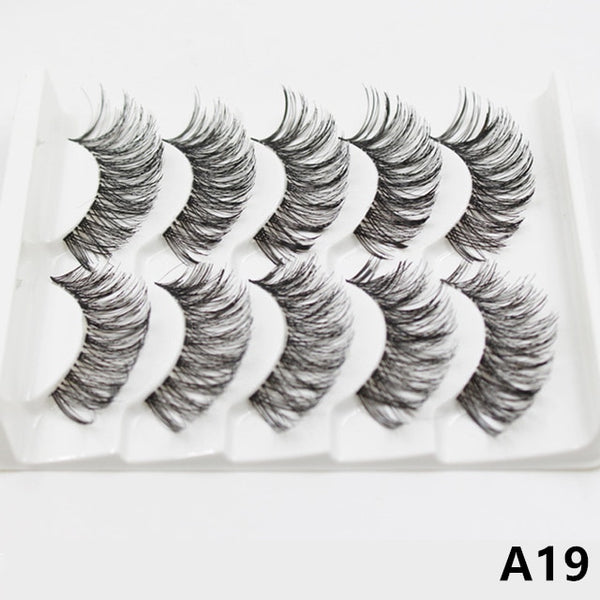 Mink eyelashes 5 pairs of handmade 3d mink lashes