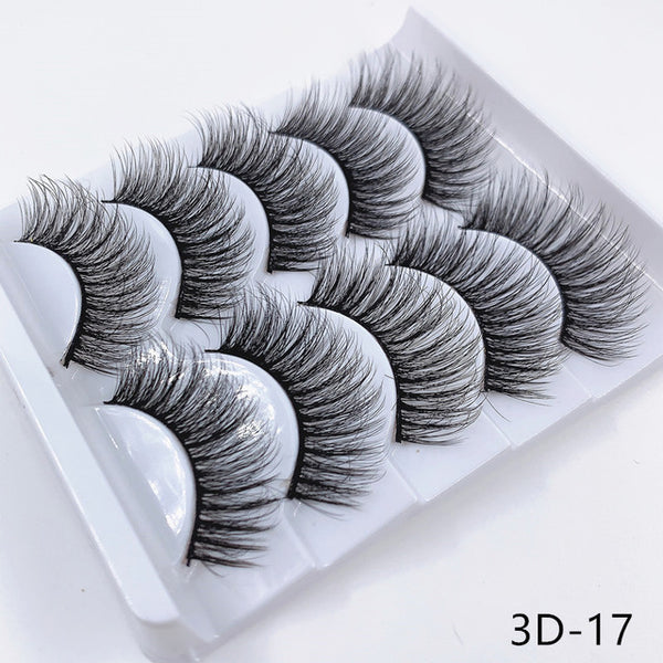 Mink eyelashes 5 pairs of handmade 3d mink lashes