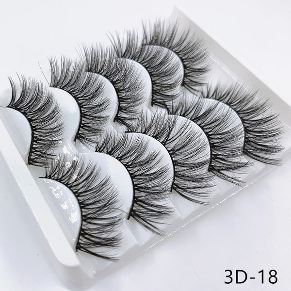 Mink eyelashes 5 pairs of handmade 3d mink lashes