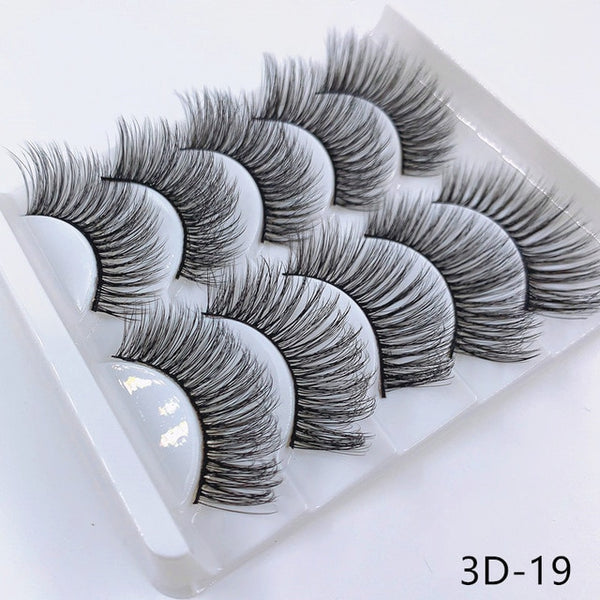 Mink eyelashes 5 pairs of handmade 3d mink lashes