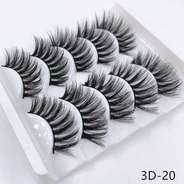 Mink eyelashes 5 pairs of handmade 3d mink lashes