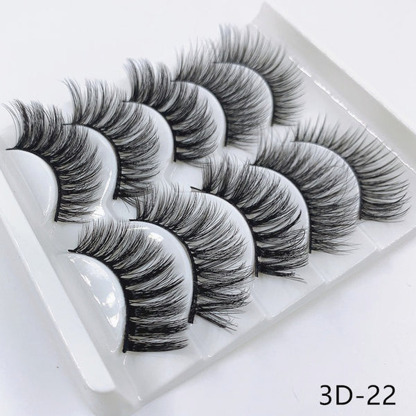 Mink eyelashes 5 pairs of handmade 3d mink lashes