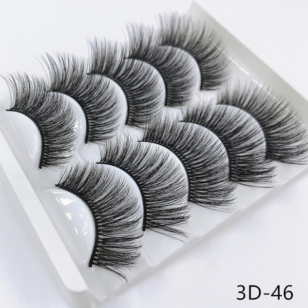 Mink eyelashes 5 pairs of handmade 3d mink lashes