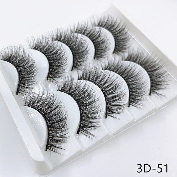 Mink eyelashes 5 pairs of handmade 3d mink lashes