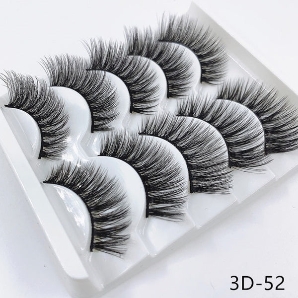 Mink eyelashes 5 pairs of handmade 3d mink lashes