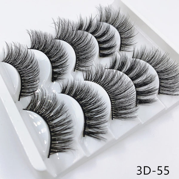 Mink eyelashes 5 pairs of handmade 3d mink lashes