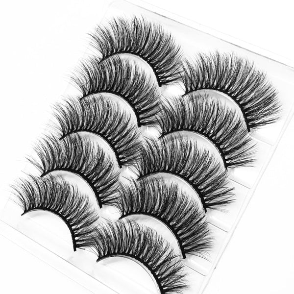 Mink eyelashes 5 pairs of handmade 3d mink lashes