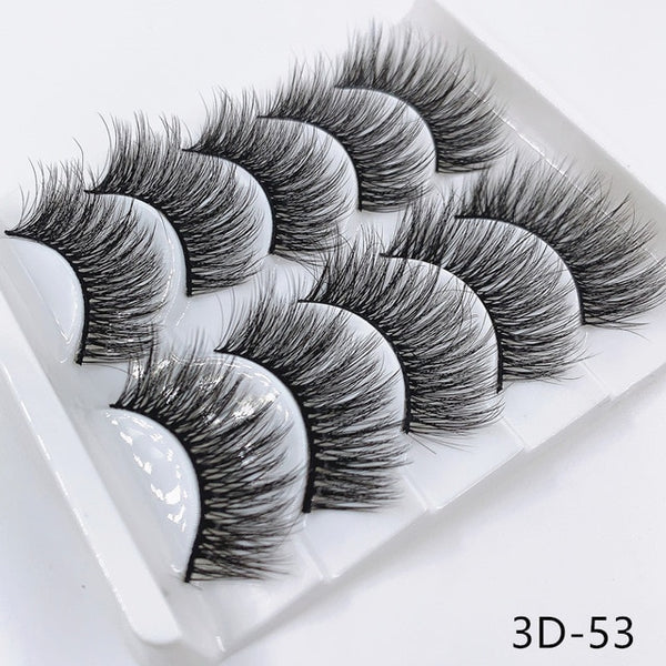 Mink eyelashes 5 pairs of handmade 3d mink lashes