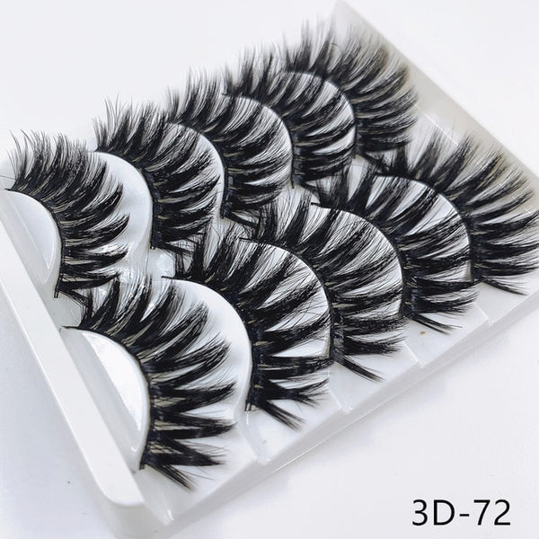 Mink eyelashes 5 pairs of handmade 3d mink lashes