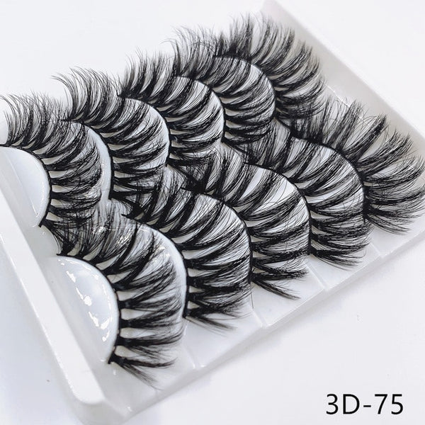 Mink eyelashes 5 pairs of handmade 3d mink lashes