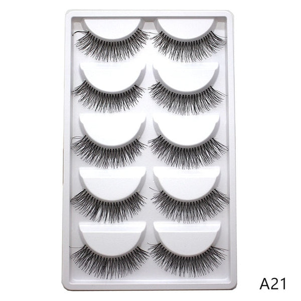 Mink eyelashes 5 pairs of handmade 3d mink lashes