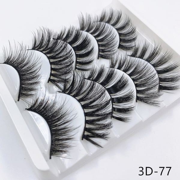 Mink eyelashes 5 pairs of handmade 3d mink lashes